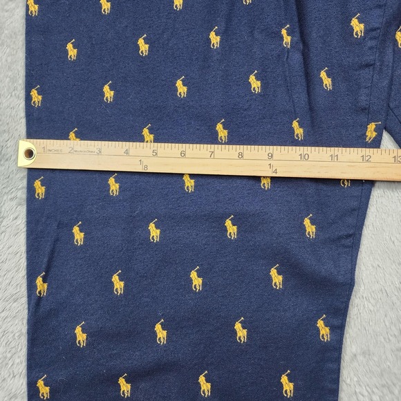 Polo Ralph Lauren Pants Mens XL Navy Cotton Lounge Sleep All Over Pony Preppy - Picture 3 of 7